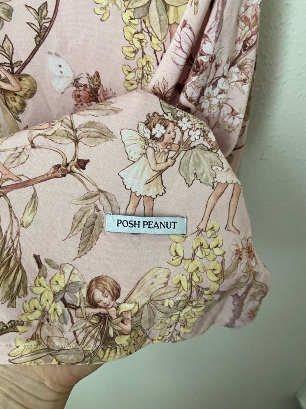 Posh Peanut Flower Fairies Bamboo Blanket Pink Fairy Floral 42x43 Lovey - Picture 4 of 6